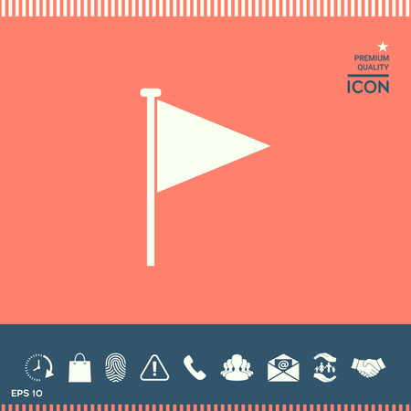 Triangle flag iconのイラスト素材