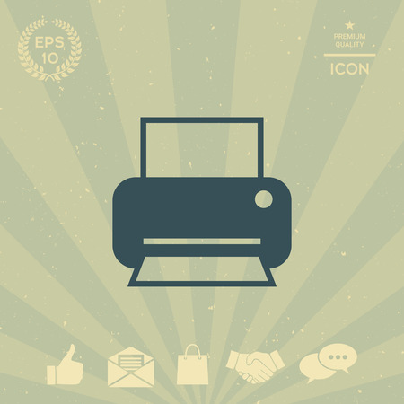 Print icon for webのイラスト素材