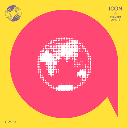 Earth - halftone logo.のイラスト素材