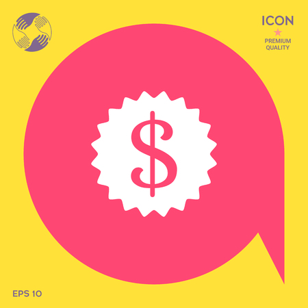 Dollar symbol on medal - iconのイラスト素材