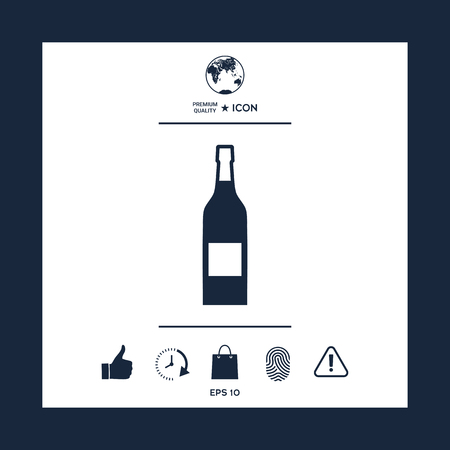 Bottle of wine icon Vector illustration.のイラスト素材