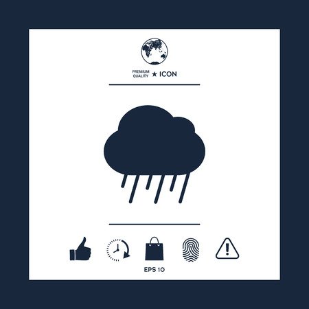 Cloud rain icon.のイラスト素材