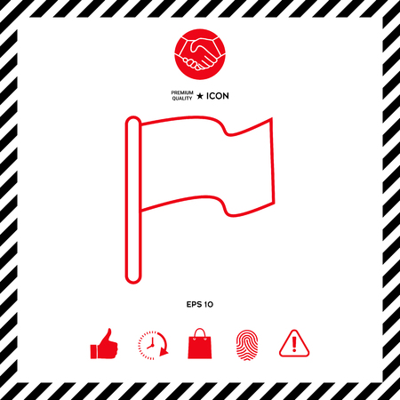 Flag linear iconのイラスト素材