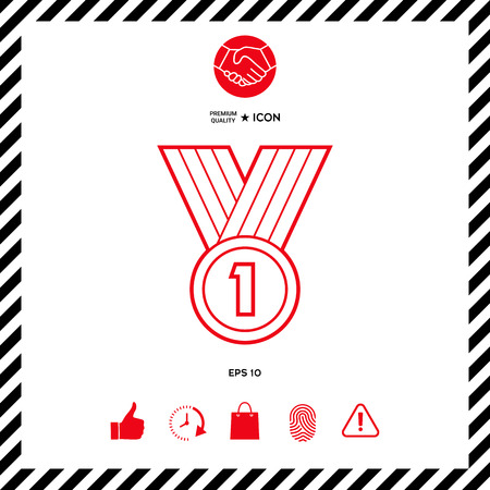 Medal line Iconのイラスト素材