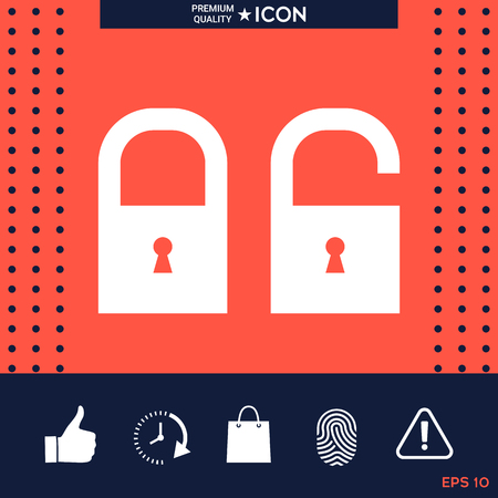 Lock, unlock - set  iconのイラスト素材