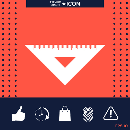 The ruler triangle iconのイラスト素材