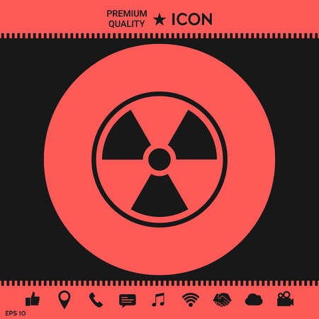 Ionizing radiation iconのイラスト素材