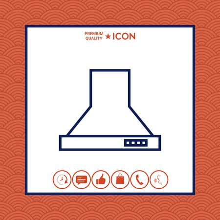 Kitchen hood linear iconのイラスト素材