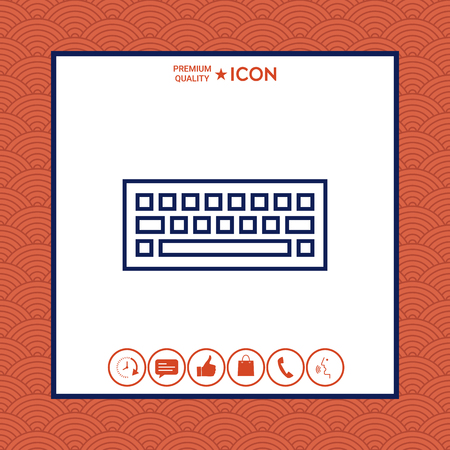 Keyboard icon vector illustrationのイラスト素材