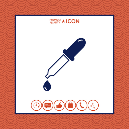 Pipette icon with dropのイラスト素材