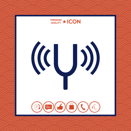 Tuning fork iconのイラスト素材