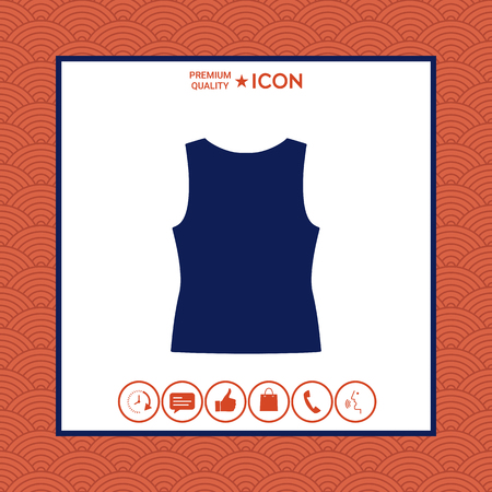 Women T-shirts, the silhouette. Menu item in the web design.のイラスト素材