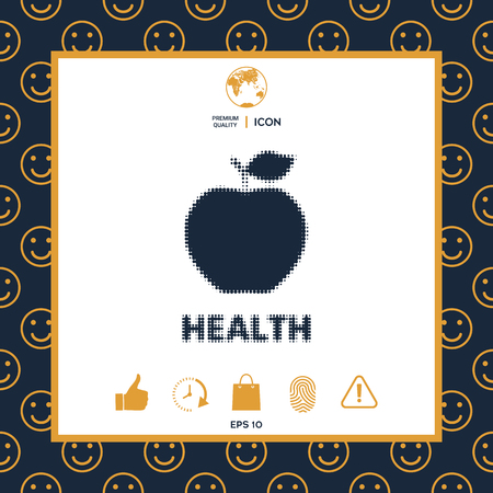 Apple - halftone logo.のイラスト素材