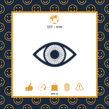 Eye - halftone logoのイラスト素材