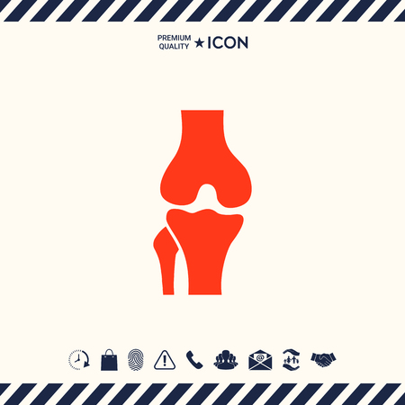 Knee joint iconのイラスト素材