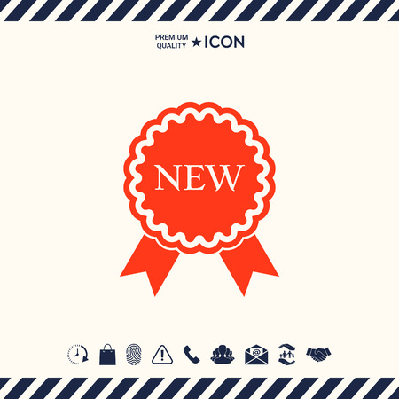 New offer icon with ribbonsのイラスト素材