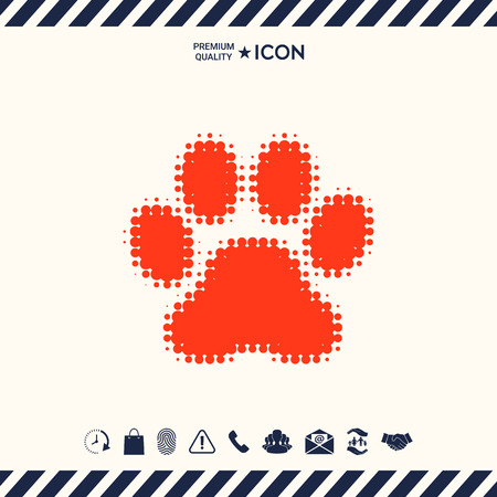 Paw symbol.のイラスト素材