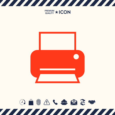 Print icon for webのイラスト素材