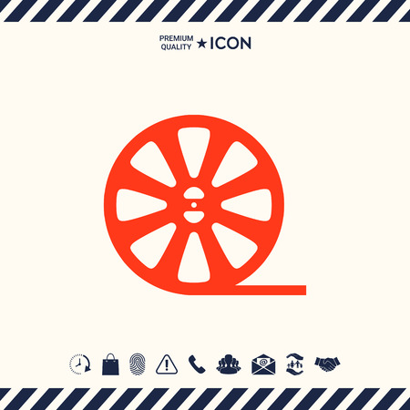 Reel film iconのイラスト素材