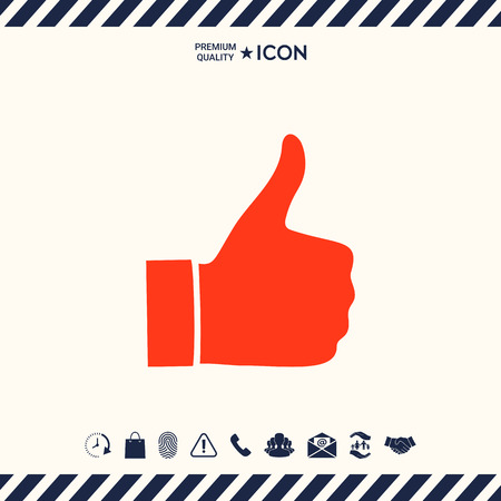 Thumb up gesture - iconのイラスト素材