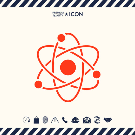 Atom symbol - science iconのイラスト素材