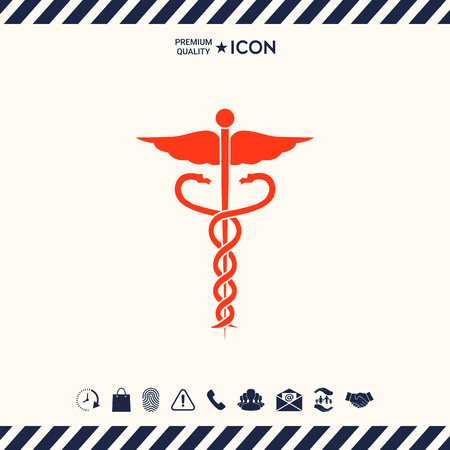 Caduceus medical symbolのイラスト素材