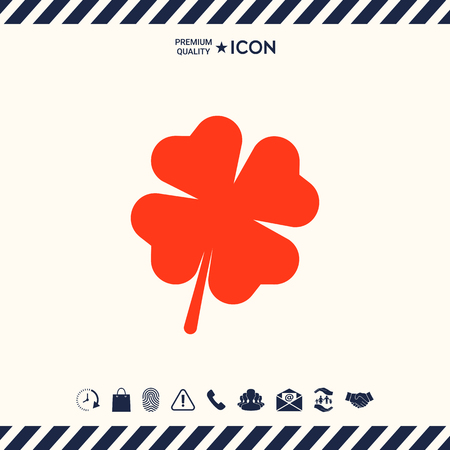 Clover with four leavesのイラスト素材