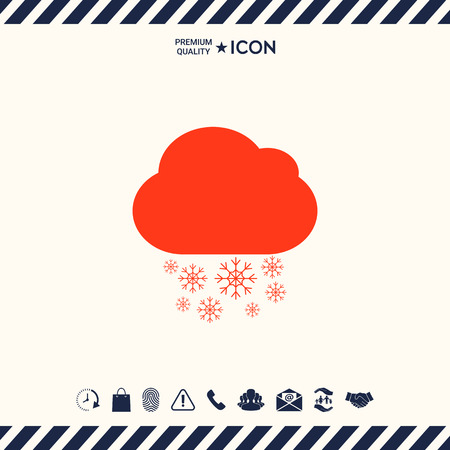Cloud snow iconのイラスト素材