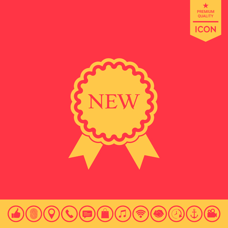 New offer icon with ribbonsのイラスト素材