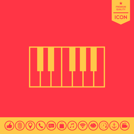 Piano keyboard iconのイラスト素材