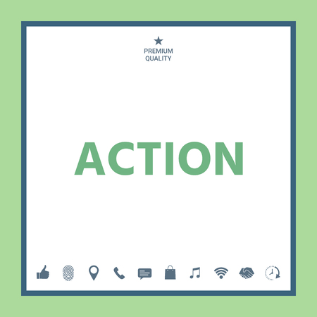 Action buttonのイラスト素材