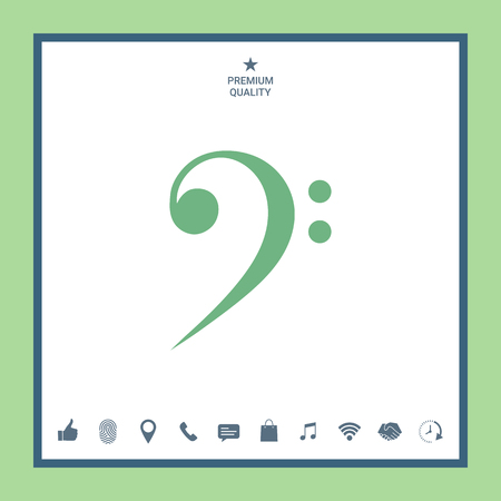 Bass clef iconのイラスト素材