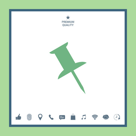 Drawing pin iconのイラスト素材