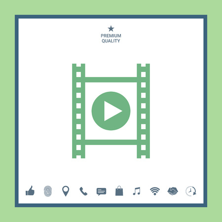 Film strip with playのイラスト素材