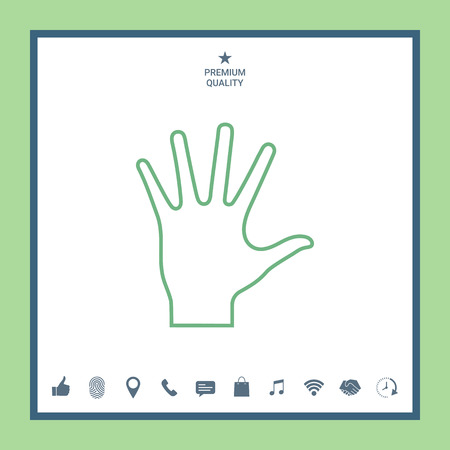 Helping hand - line iconのイラスト素材