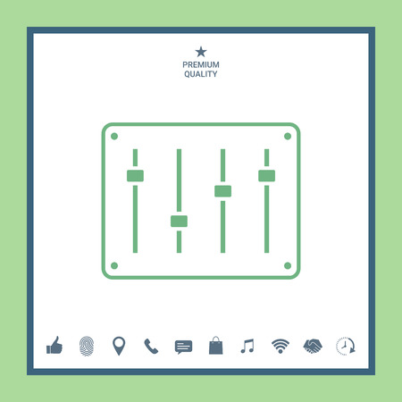 Sound mixer console iconのイラスト素材