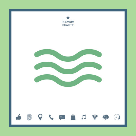 Wave Iconのイラスト素材