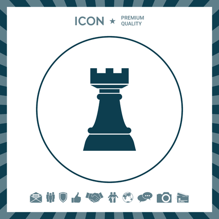 Chess Rook. Strategy iconのイラスト素材