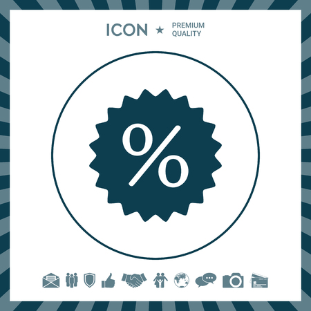 Sign, percent symbol discount iconのイラスト素材