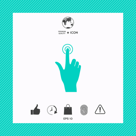 Hand click iconのイラスト素材