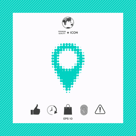 Map pointer halftone logoのイラスト素材