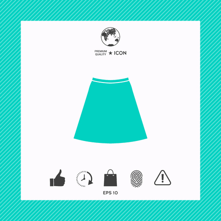 Skirt icon, the silhouette. Menu item in the web designのイラスト素材