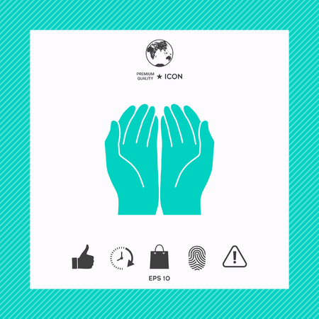 Open hands iconのイラスト素材