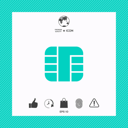 Chip of credit card iconのイラスト素材