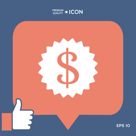 Dollar symbol on medal - iconのイラスト素材