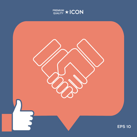 Handshake symbol iconのイラスト素材