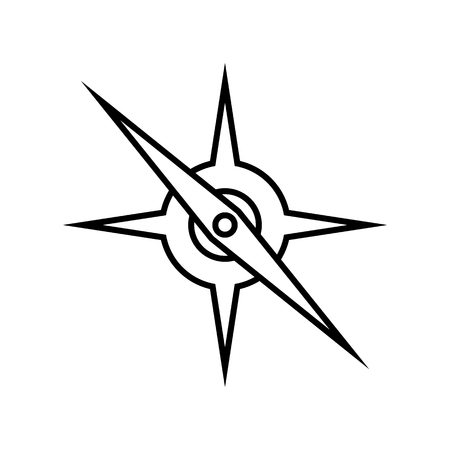 Compass line iconの写真素材