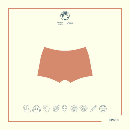 Men underwear, the silhouette. Menu item in the web designのイラスト素材