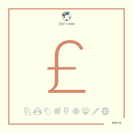 Sterling symbol iconのイラスト素材