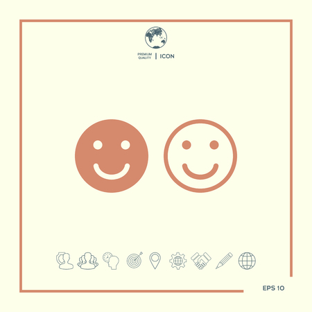 Smile Icon. Happy face symbol for your web site designのイラスト素材